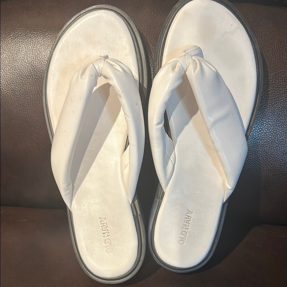 Old Navy White Sandals Comfortable Casual Footwear